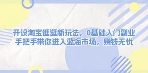 开设淘宝逛逛新玩法，0基础入门副业，手把手带你进入蓝海市场，赚钱无忧-网创星球