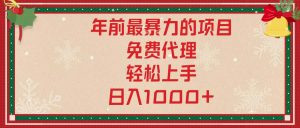 年前最暴力的项目，免费代理，轻松上手，日入1000+-网创星球