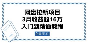 网盘拉新项目:3月收益超16万,入门到精通教程-网创星球