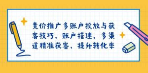 竞价推广多账户投放与获客技巧,账户搭建,多渠道精准获客,提升转化率-网创星球