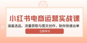 小红书变现运营实战课,涵盖选品、流量获取与图文创作,助你快速出单-网创星球