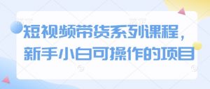 短视频带货系列课程,新手小白可操作的项目-网创星球