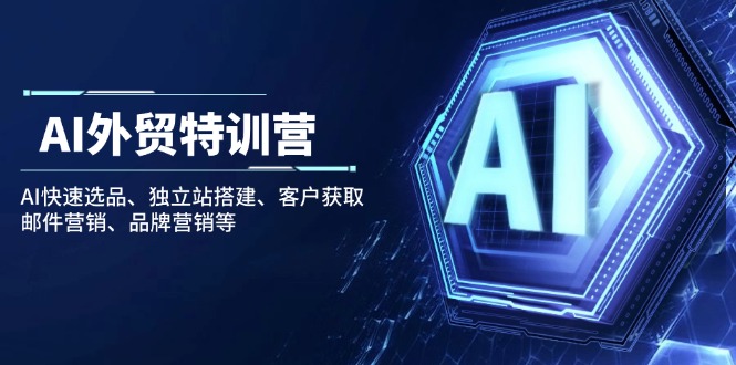AI外贸特训营:AI快速选品、独立站搭建、客户获取、邮件营销、品牌营销等-网创星球
