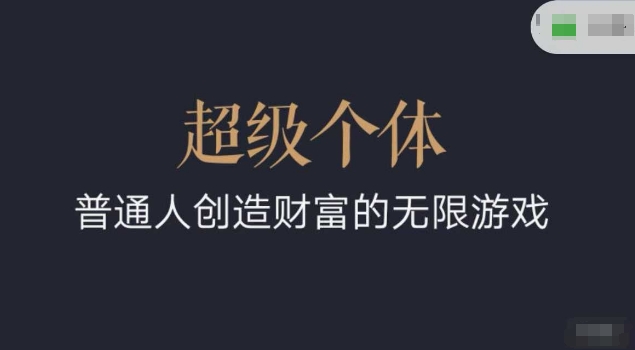 超级个体2024-2025翻盘指南，普通人创造财富的无限游戏-网创星球