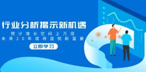 行业分析揭示新机遇,预计增长空间上万倍,未来20年或将造就新富豪-网创星球