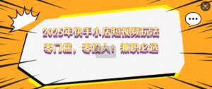 2025年快手小店短视频玩法，零门槛，零投入，兼职必选【揭秘】-网创星球