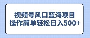 视频号风口蓝海项目，操作简单轻松日入500+-网创星球