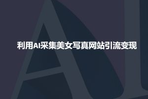 利用AI采集美女写真网站引流变现，引流嘎嘎的-网创星球