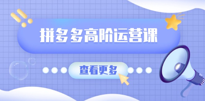 拼多多高阶运营课:极致群爆款玩法,轻付费无尽复制,打造单品爆款之路-网创星球