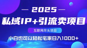 私域IP+引流卖项目，小白也可以做到轻松宅家日入1000+-网创星球