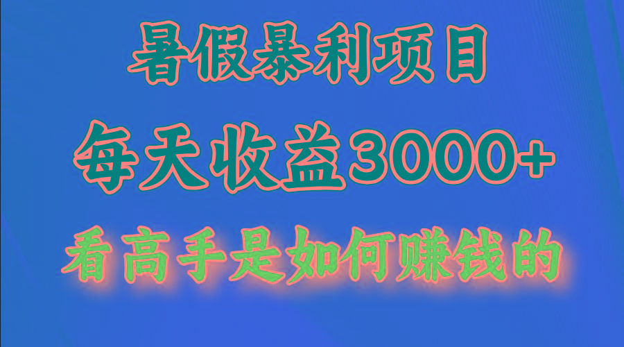 暑假暴力项目 1天收益3000+,视频号,快手,不露脸直播.次日结算-网创星球
