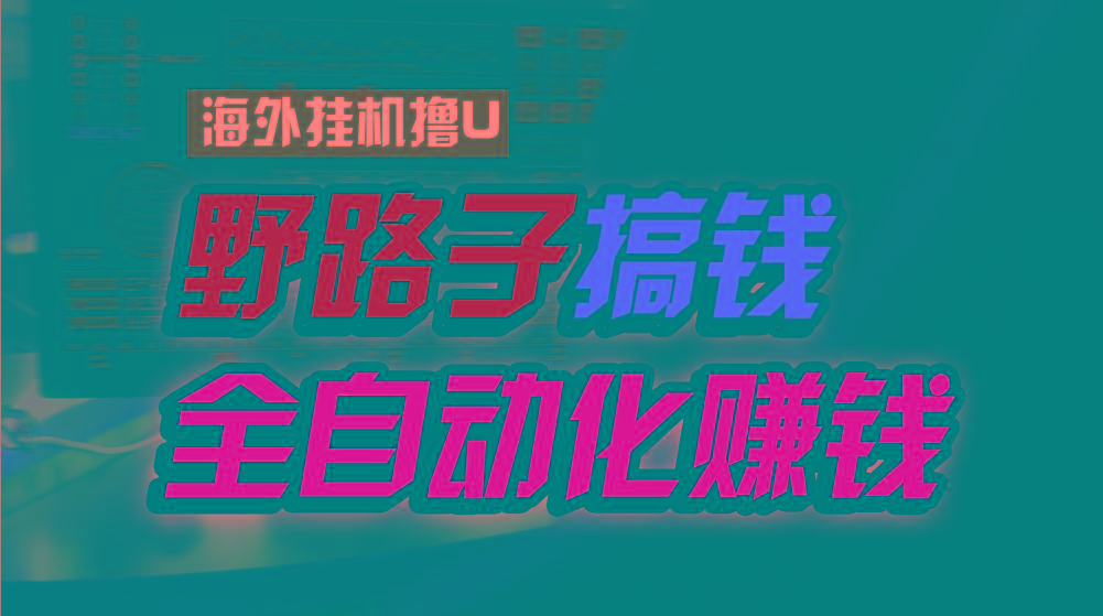 海外挂机撸U新平台，日赚8-15美元，全程无人值守，可批量放大，工作室内...-网创星球