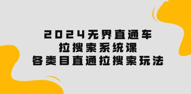 2024无界直通车·拉搜索系统课：各类目直通车 拉搜索玩法！-网创星球