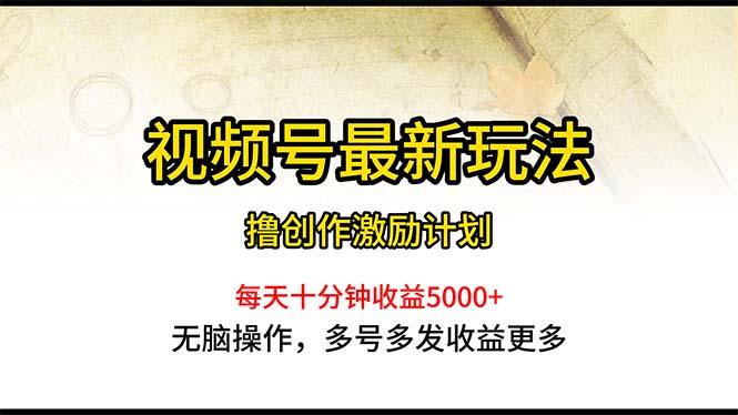 视频号最新玩法，每日一小时月入5000+-网创星球
