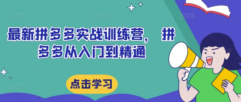最新拼多多实战训练营， 拼多多从入门到精通-网创星球