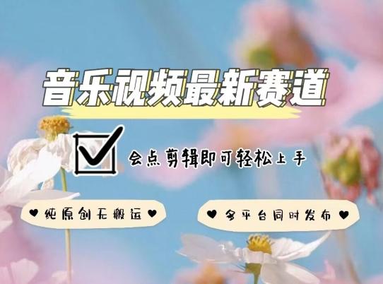 音乐视频赛道最新玩法，纯原创不违规，可所有平台同时发布，会点剪辑即可轻松拿捏【揭秘】-网创星球