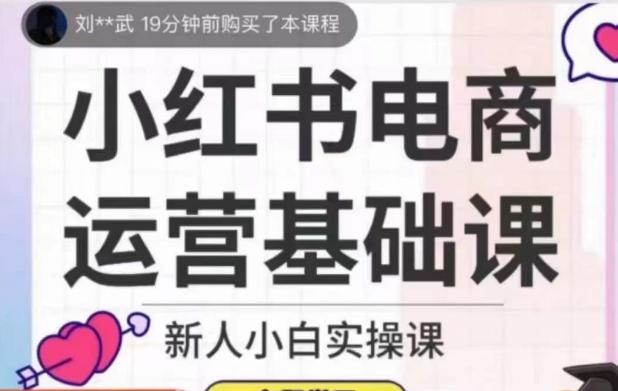 小红书电商运营基础课，新人小白实操课-网创星球