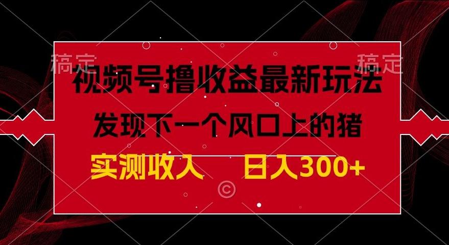 视频号分成计划最新玩法,单条作品几分钟制作完成,日入300+,过年前最后的冲刺