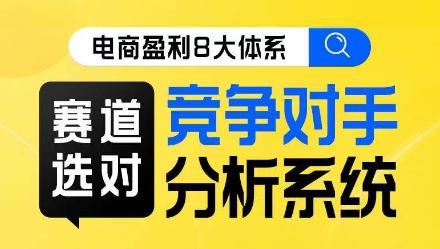 电商盈利8大体系·赛道选对，​竞争对手分析系统线上课-网创星球